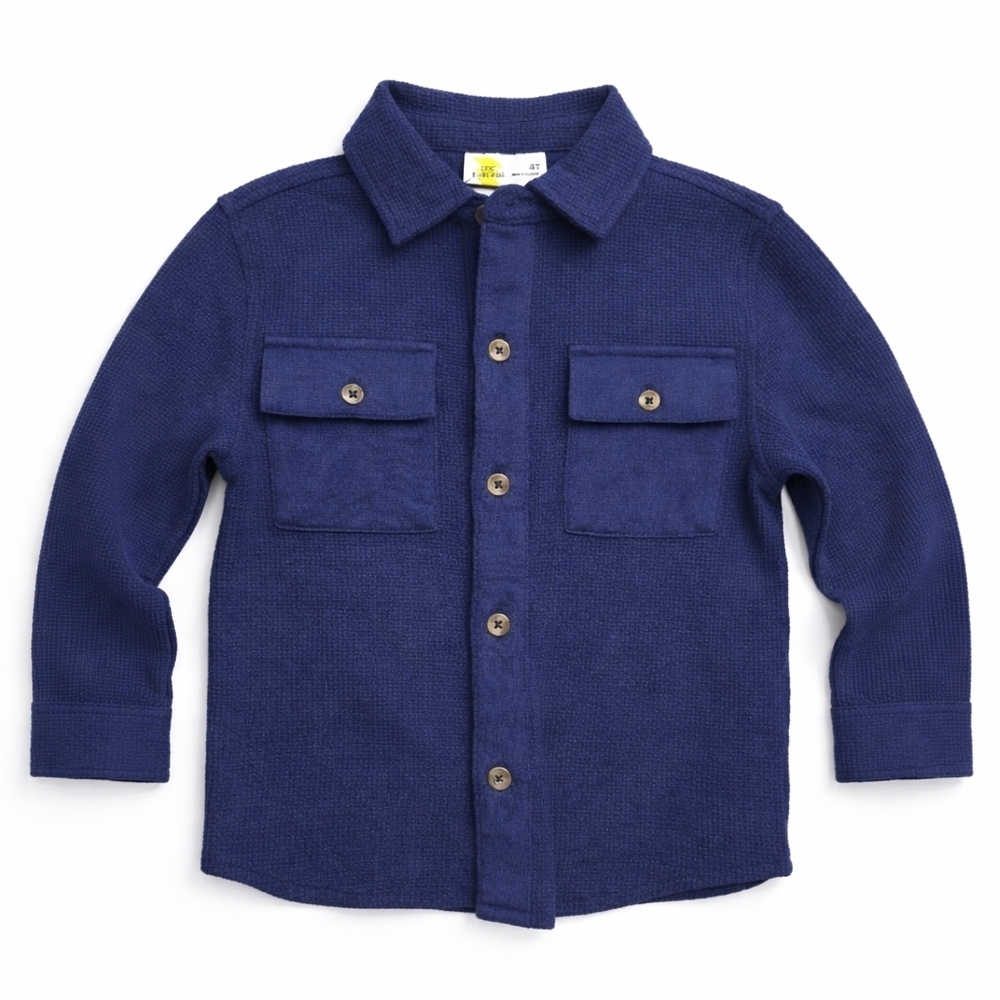 Epic Threads Boys Waffle Knit Button-Up Shirt | 4T | NWT
